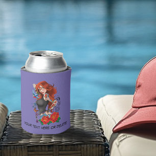 Redhead Woman Tattoos Can Cooler