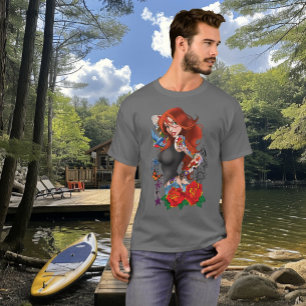 Redhead Woman Tattoos T-Shirt