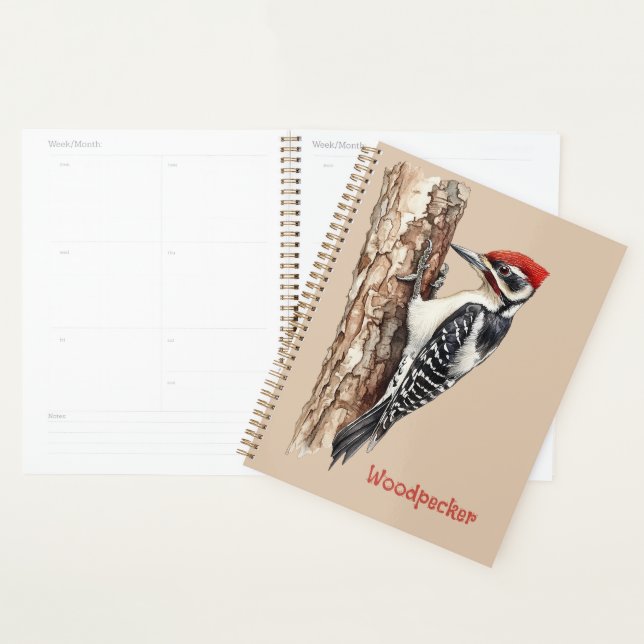 Redhead Woodpecker Bird Planner (Display)