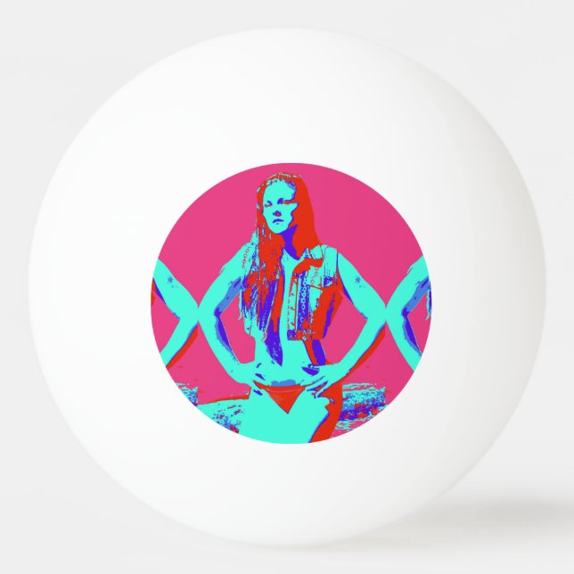 redheaded bikini girl ping pong ball (Front)