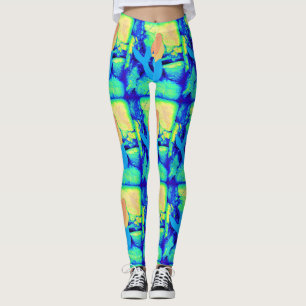 redheaded blue-tail mermaids multi-coloured leggings