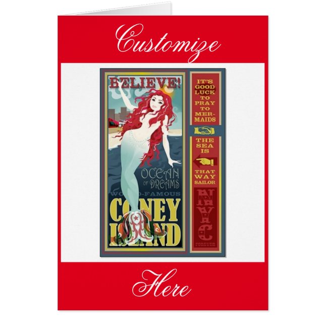redheaded coney island mermaid (Front)