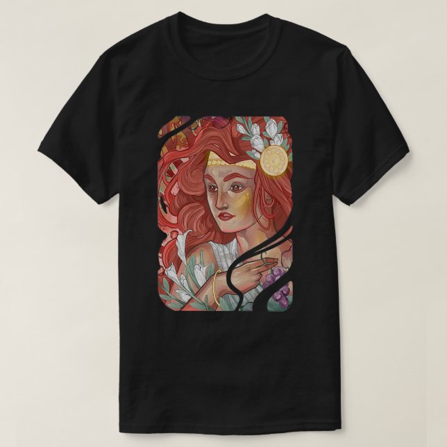 Redheaded goddess diva T-Shirt (Design Front)