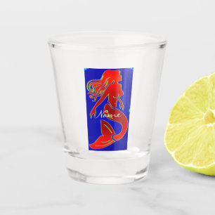 Redheaded Mermaid Silhouette Thunder_Cove Shot Glass