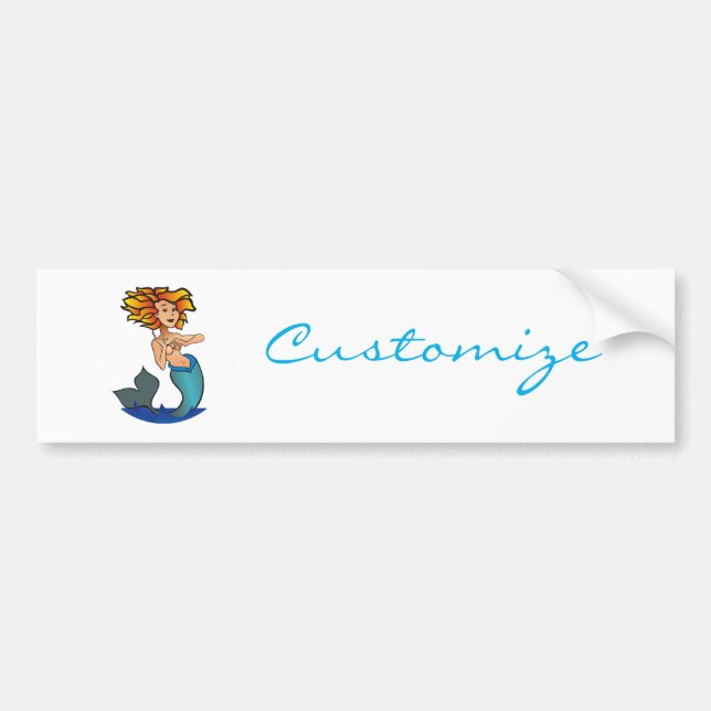 Redheaded Mermaid Thunder_Cove Bumper Sticker (Front)
