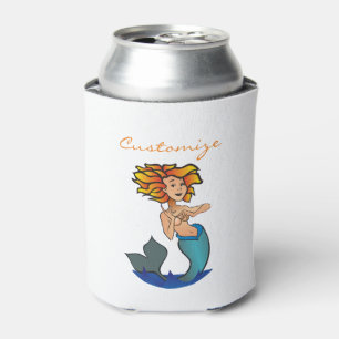 Redheaded Mermaid Thunder_Cove Can Cooler