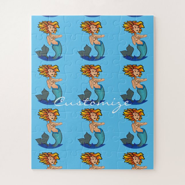Redheaded Mermaid Thunder_Cove Jigsaw Puzzle (Vertical)