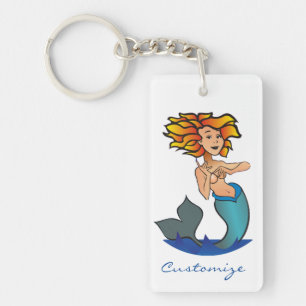 Redheaded Mermaid Thunder_Cove Key Ring