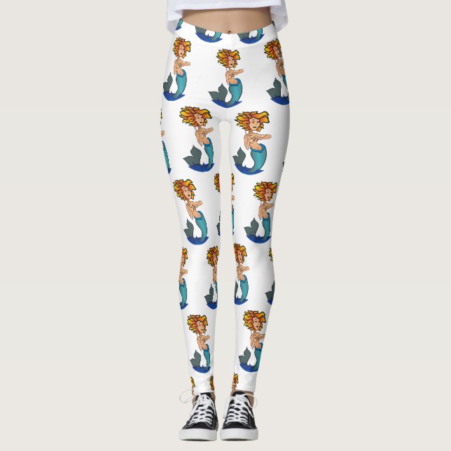 Redheaded Mermaid Thunder_Cove Leggings (Front)