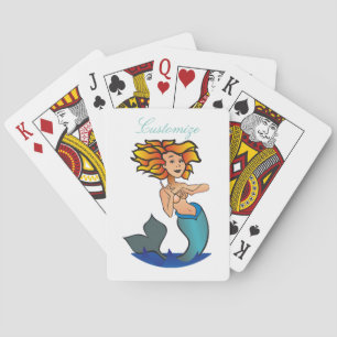 Redheaded Mermaid Thunder_Cove Playing Cards