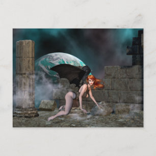 Redheaded Vampress 1 - Fantasy/Vampire Postcard