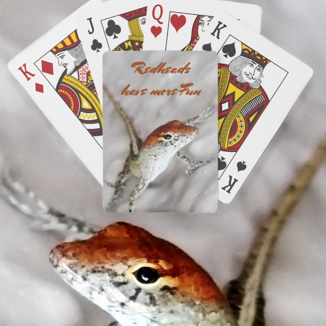Redheads have more Fun Photographic Lizard Playing Cards (Creator Uploaded)