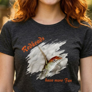 Redheads Have More Fun Redheaded Lizard T-Shirt Tri-Blend Shirt