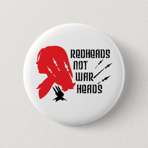 Redheads Not Warheads 6 Cm Round Badge