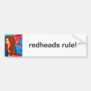 redheads rule bumper sticker