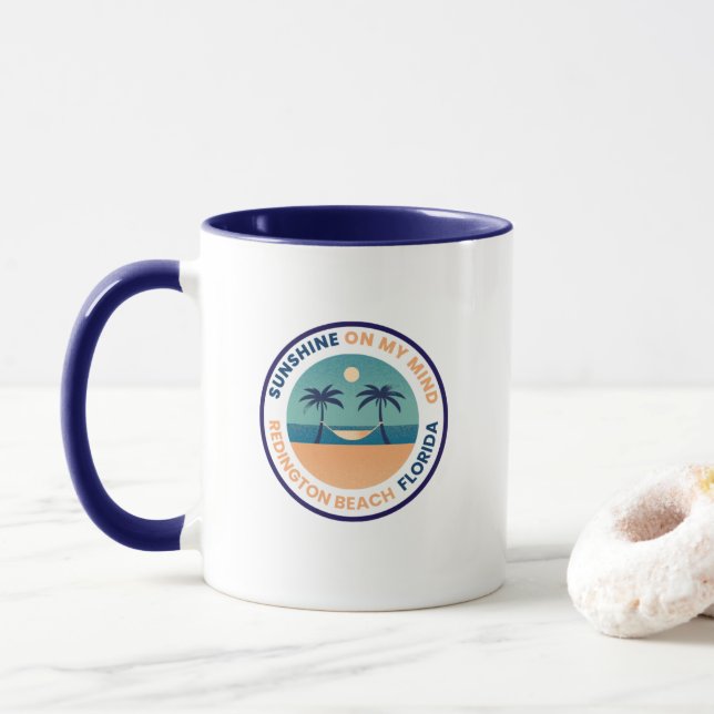 Redington Beach Florida Coffee Mug (With Donut)