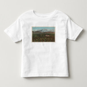 Redlands, CA - Mountain & Orchard Scene Toddler T-Shirt