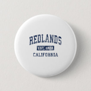 Redlands California Ca Vintage Established Premium 6 Cm Round Badge