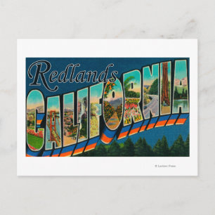 Redlands, California - Large Letter Scenes Postcard