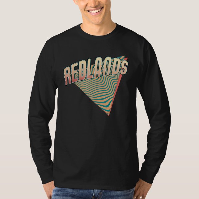 Redlands California Throwback Vintage Retro T-Shirt (Front)