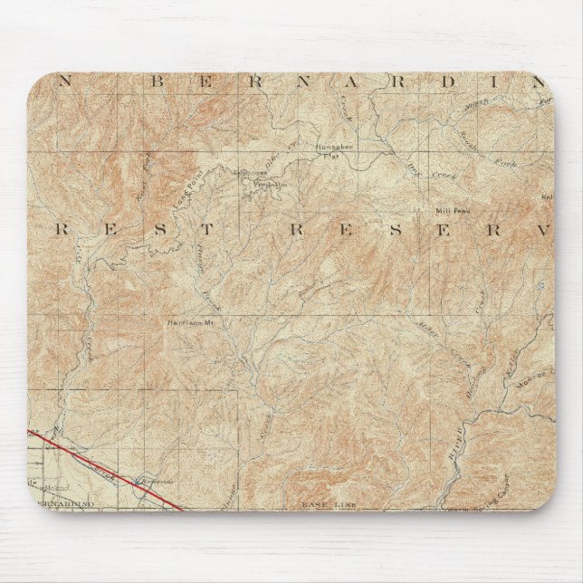 Redlands quadrangle showing San Andreas Rift Mouse Pad (Front)