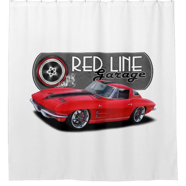 Redline Garage Stingray Shower Curtain (Front)