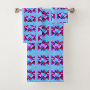 Redman4u2 Geometric Graphic Motif Modern Trend Bath Towel Set
