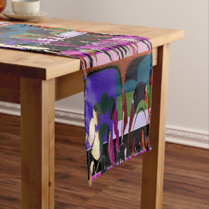 Redman4u2 Geometric Graphic Motif Modern Trend Short Table Runner