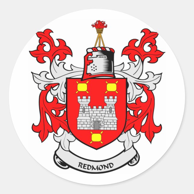 REDMOND Coat of Arms Classic Round Sticker (Front)