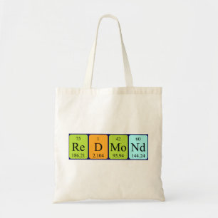 Redmond periodic table name tote bag