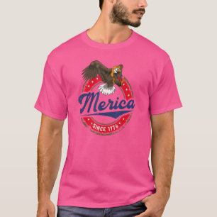 Redneck 4th Of July Merica Since 1776 Eagle Mullet T-Shirt