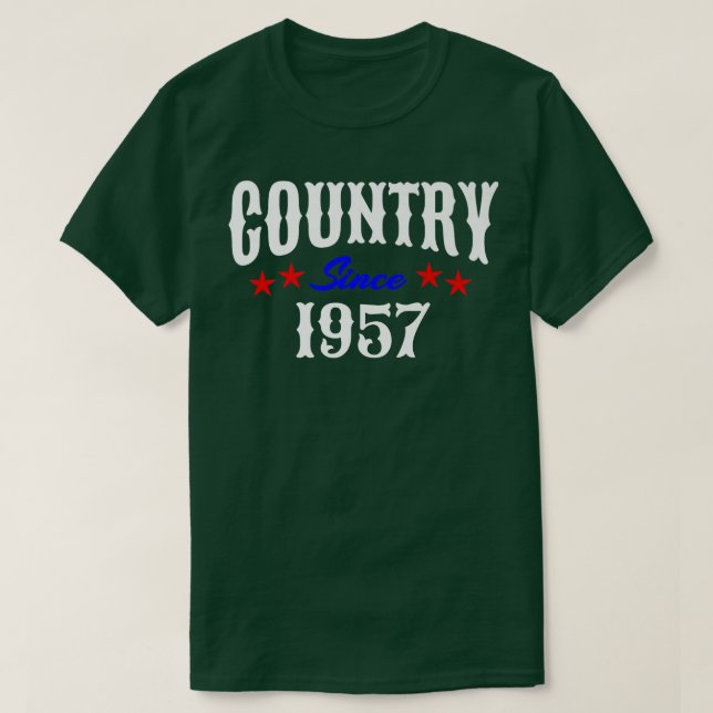 Redneck 65 Year Old Born in 1957 Country Music 65t T-Shirt (Design Front)