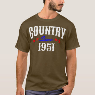 Redneck 71 Year Old Born in 1951 Country Music 71s T-Shirt