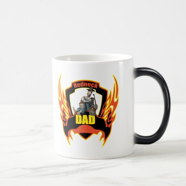 Redneck Dad Fathers Day Gifts Magic Mug (Right)