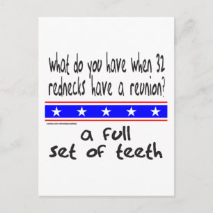 REDNECK FULL SET OF TEETH T-SHIRTS AND GIFTS POSTCARD
