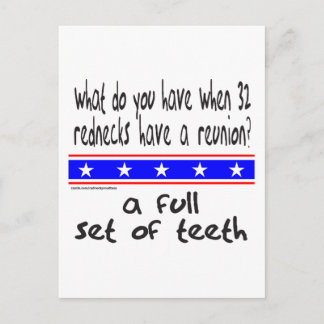 REDNECK FULL SET OF TEETH T-SHIRTS AND GIFTS POSTCARD