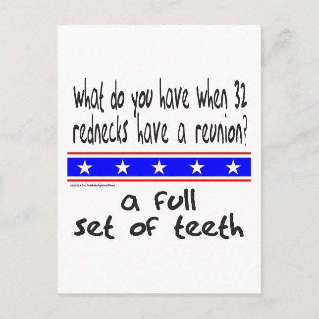 REDNECK FULL SET OF TEETH T-SHIRTS AND GIFTS POSTCARD (Front)