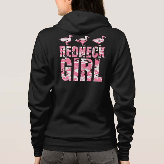 Redneck Girl Shirt with Pink Camouflage Ducks (Back)