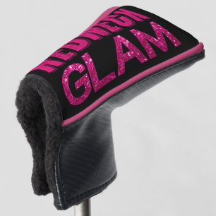 Redneck Glam Pink Glitter on Black Golf Head Cover