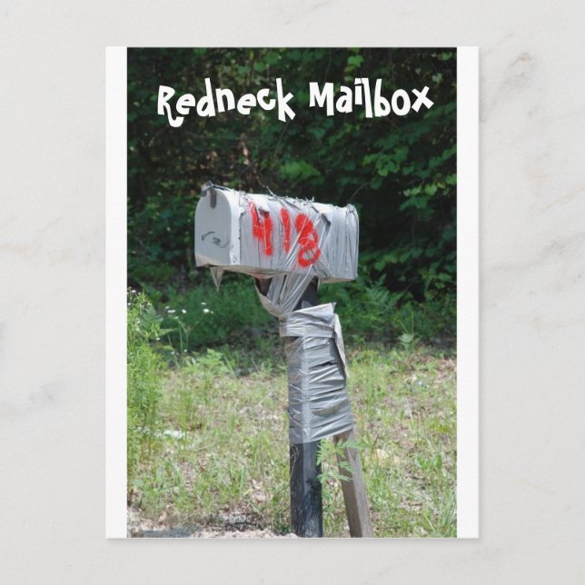 Redneck Mailbox Postcard (Front)