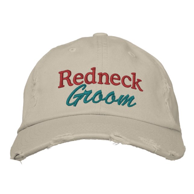 Redneck Wedding - Groom by SRF Embroidered Hat (Front)