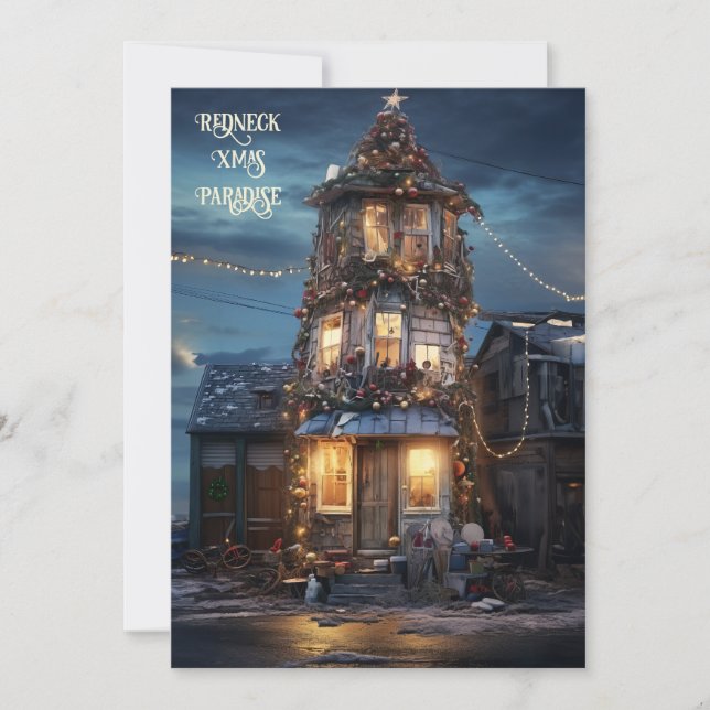 Redneck Xmas Paradise Holiday Card (Front)