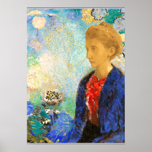 Redon - Baronne de Domecy, fine art painting Poster