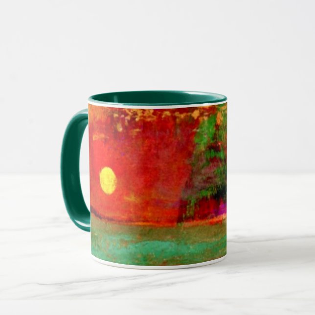 Redon - Sunset, colourful artwork Mug (Front Left)