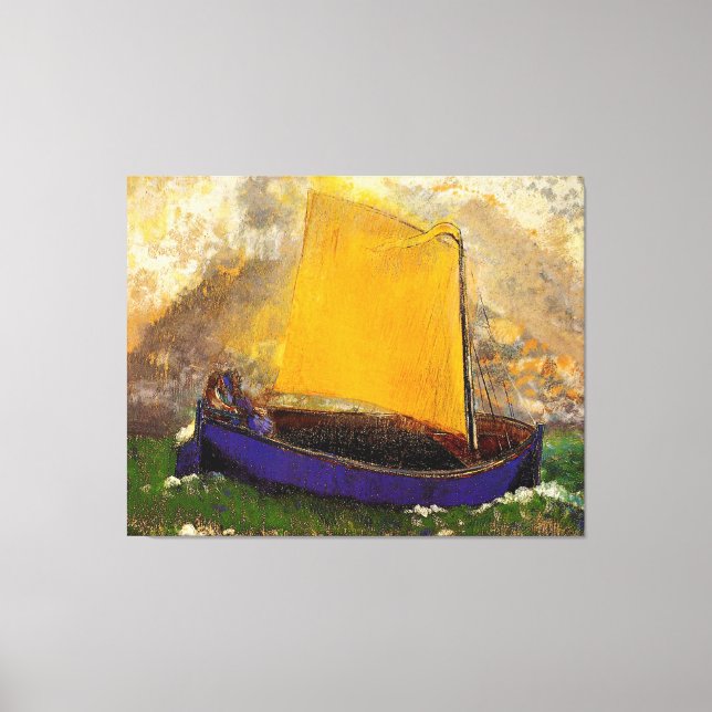 Redon - The Mysterious Boat, Canvas Print (Front)