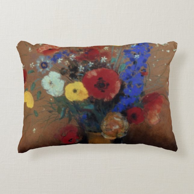 Redon: Wild Flowers, C1912 Decorative Cushion (Front)