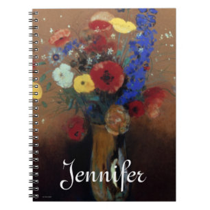 Redon: Wild Flowers, C1912 Spiral Notebook
