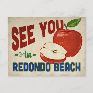 Redondo Beach California Apple - Vintage Travel Postcard
