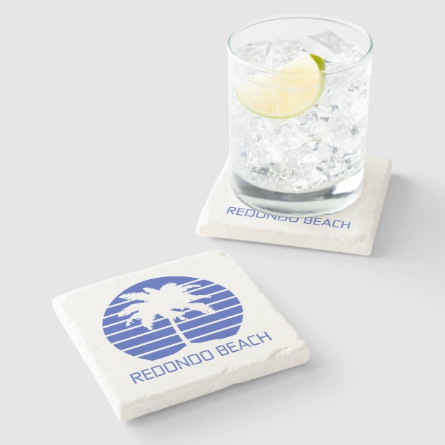 Redondo Beach California   Stone Coaster (Side)