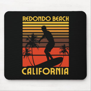 Redondo Beach California Surf Summer Vacation Vint Mouse Pad